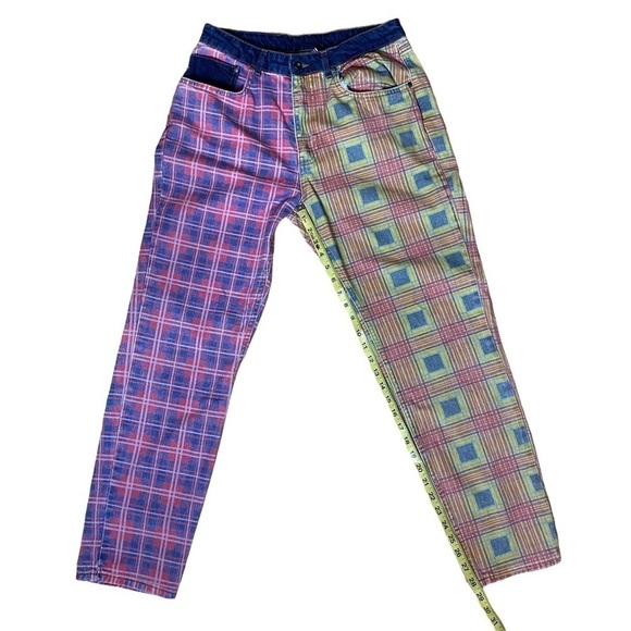 NWT Ragged Jeans Hot Rod Jean Mixed Check Mom Jeans. Size 32 - Picture 5 of 14